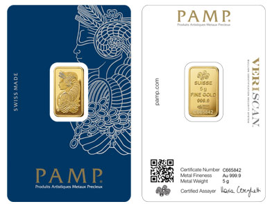 PAMP's 5g Fortuna Gold Minted Bar