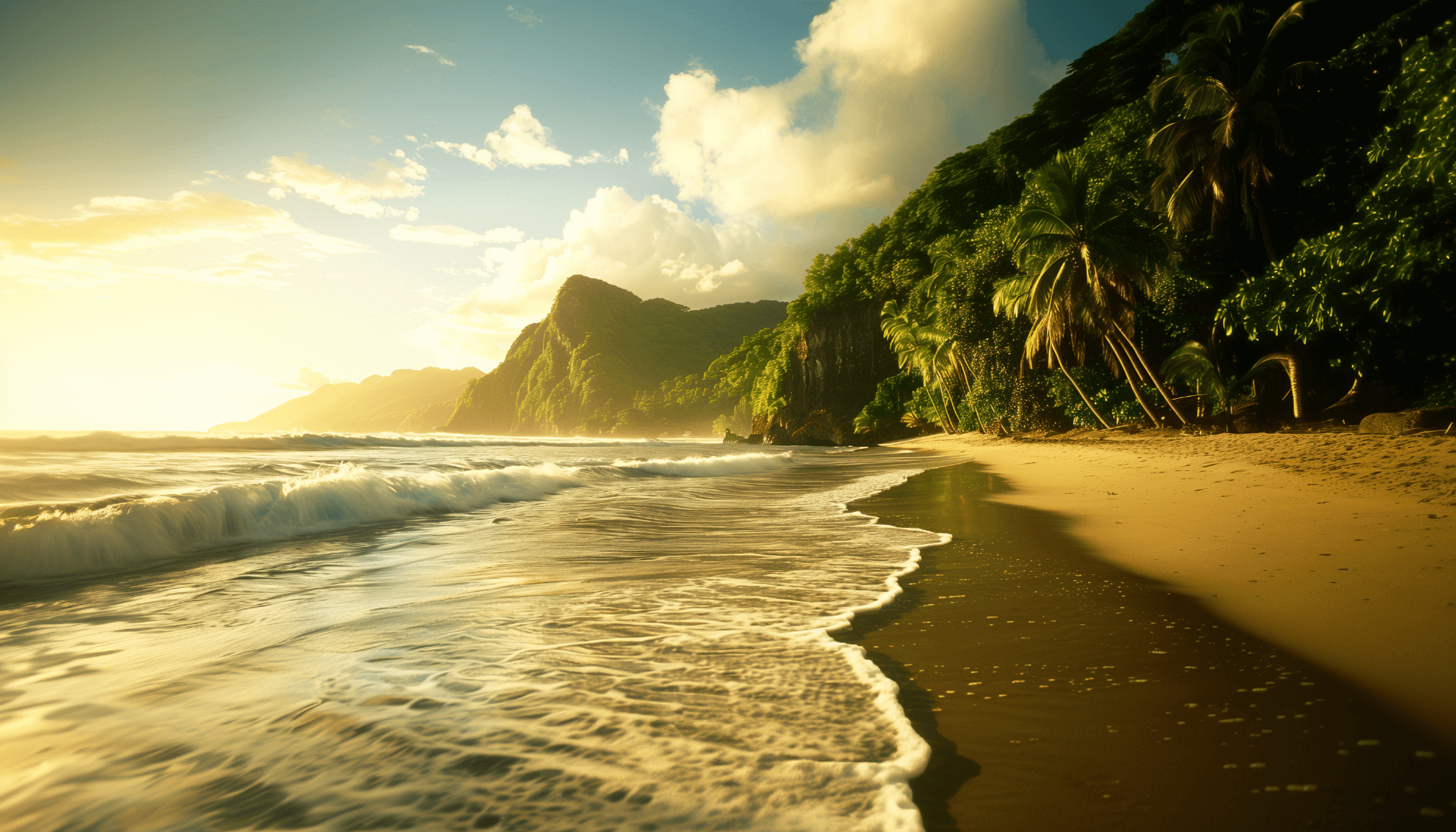 Beach in Dominica (AI Art)