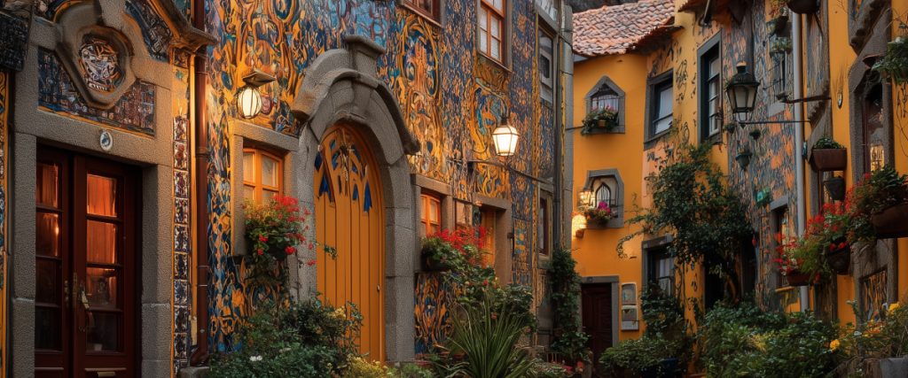 Concept art of an article about Can You Use Your IRA or 401(k) to Get a Golden Visa: beautiful lane in Portugal