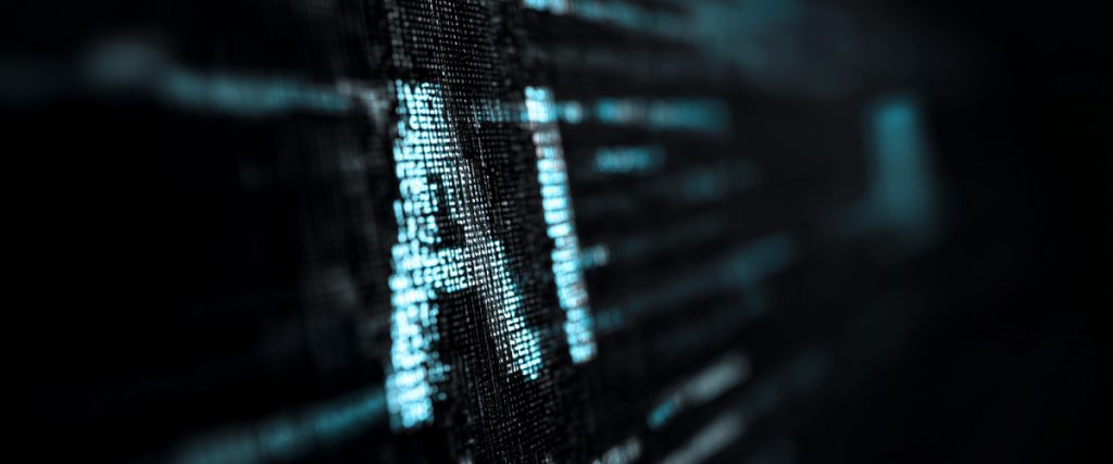 Concept art of an article about the Dangers of Using AI for International Planning: Computer screen displaying AI code (AI Art)